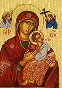 Blessed Virgin with infant icon